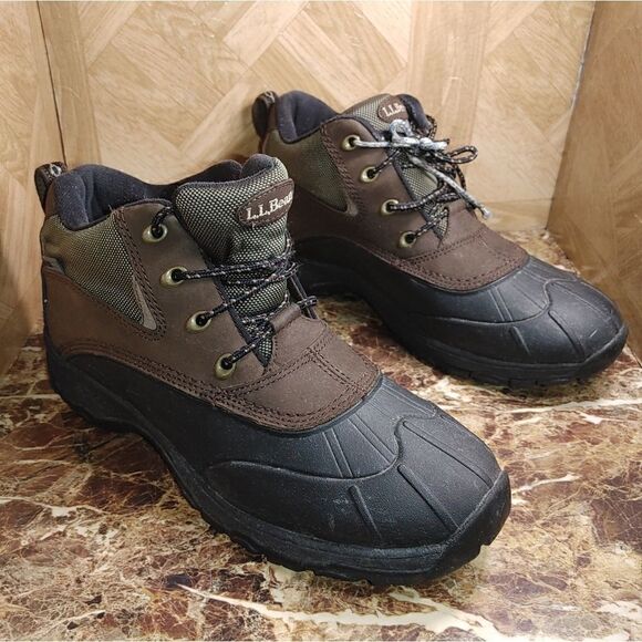 L.L Bean Men Duck leather boots shoes size 10 M - Picture 1 of 10